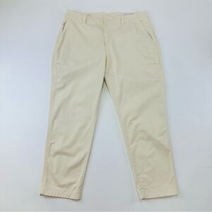 Gap Downtown khaki cream womens flat front chinos Size 16 stretch cotton